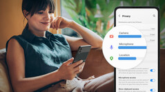 Un tableau de bord de la vie privée est l'une des nouvelles fonctionnalités de One UI 4. (Image source : Samsung)