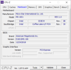 MSI PS63 Modern 8RC - CPU-Z : carte-mère.