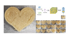 Substitut de viande imprimé en 3D à partir d&#039;ingrédients végétaux (image : ACS)