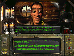 Une capture d'écran du fonctionnement des fenêtres de dialogue dans le jeu Fallout original
