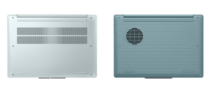 L’IdeaPad Vibe 14AGP12 peut également être configuré avec un capot inférieur en métal ou en plastique, de gauche à droite.