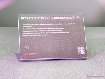 Principales caractéristiques du dock eGPU Asus ROG XG Station 3 (Image source : Notebookcheck)