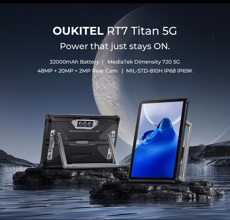 Un aperçu du RT7 Titan. (Source : Oukitel)