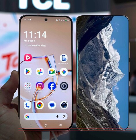 TCL fait la promotion du nouveau P80 Ultra en mettant en avant des bords d'écran extrêmement fins qui n'ont rien à voir avec la réalité.