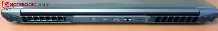Arrière : MiniDP, USB-C 3.2 Gen 2, HDMI 2.1, LAN, alimentation