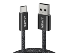 Le câble Anker Zolo USB-A vers USB-C (photo) est construit avec une gaine tressée de 48 brins et est conçu pour résister à plus de 10 000 courbures. (Source de l'image : Amazon/Anker)