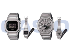 Les designs divulgués de la Casio GM-2100YM-8A et de la GM-5600YM-8. (Source de l'image : Great G-Shock World)