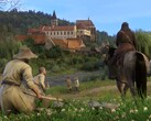 Image montrant un château et des personnages dans Kingdom Come : Deliverance.