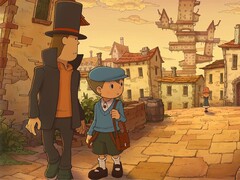 Image promotionnelle officielle de « Professeur Layton et le nouveau monde de la vapeur ».