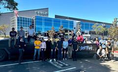 Cybertruck avec des cellules de batterie 4680 à cathode sèche (Source de l'image : Cole Otto/LinkedIn)