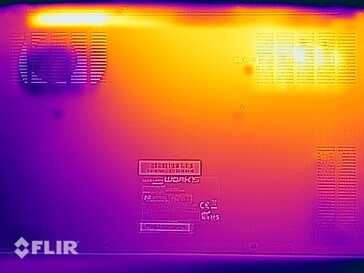 Image thermique du côté inférieur lors du test de stress