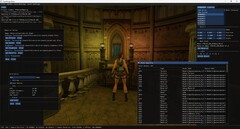 Interface de l'éditeur de TombForge montrant une scène de test rendue en moteur avec les panneaux de matériaux et de ressources visibles (Image : Tiernan Watson via X)