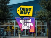 Magasin Best Buy avec le logo de GTA 6.