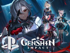 Bannière de Genshin Impact avec le logo PlayStation (Source de l'image : HoYoverse, Sony PlayStation avec modifications)