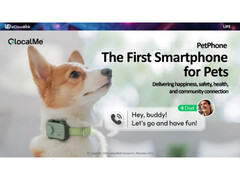 Image promotionnelle du PetPhone de GocalMe, un smartphone conçu pour les animaux de compagnie. (Source de l'image : ucloudlink)