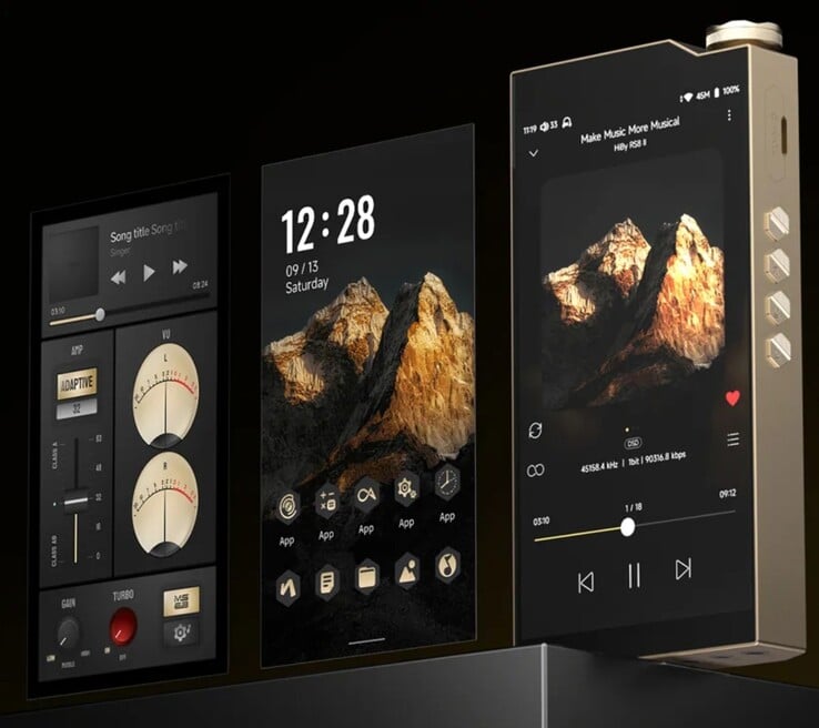 Le HiBy RS8 II DAP fonctionne sous HiByOS, une version personnalisée de Android 13 optimisée pour la lecture audio. (Source de l'image : HiBy)