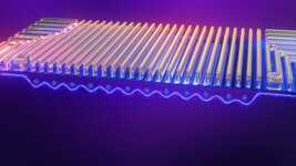 Electron sous des portes de points quantiques à 12 qubits (Image Source : Intel)