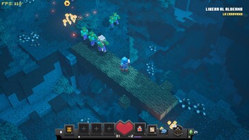 Photo : une capture d’écran du jeu Minecraft Dungeons.