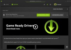 Nvidia GeForce Game Ready 531.68 avis dans GeForce Experience (Source : Own)