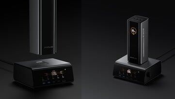 Le Rapid Pro Power Bank 27 650 mAh se charge à 320 W avec le chargeur de bureau, tandis que le modèle 20 000 mAh ne peut se charger qu'à 120 W. (Source de l'image : EcoFlow)