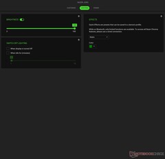 Paramètres d'éclairage du Razer Joro Synapse