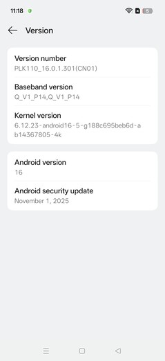 Logiciel du OnePlus 13 (ColorOS)