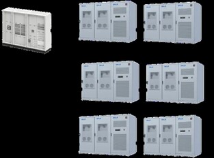 Il est possible de connecter jusqu'à six unités en parallèle.