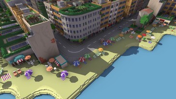 Photo : une capture d'écran du jeu Urbek City Builder.