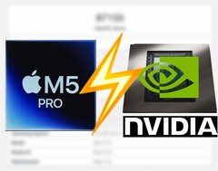 Apple La M5 Pro n'arrive pas à suivre le GPU RTX 5060 Laptop dans Geekbench OpenCL.