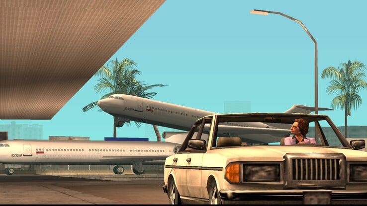 La scène d'ouverture du portage HTML5 de Grand Theft Auto : Vice City sur Google Chrome (Source d'image : Capture d'écran - Christopher Harper - Notebookcheck)