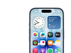 Image promotionnelle pour l'iPhone 17 montrant l'écran d'accueil et l'île dynamique.