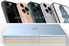Des rendus de l'iPhone 14 Apple et du MacBook Air 2022 ont déjà été publiés en ligne. (Image source : Jon Prosser/RendersbyIan)