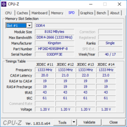 Omen X 17 - CPU-Z : SPD.