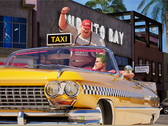 Une capture d’écran de Crazy Taxi World Tour