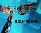 Le logo de Final Fantasy 7 Remake à côté de la statue des Game Awards (Source de l'image : The Game Awards, Square Enix avec modifications)