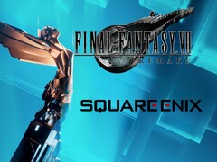 Le logo de Final Fantasy 7 Remake à côté de la statue des Game Awards (Source de l'image : The Game Awards, Square Enix avec modifications)