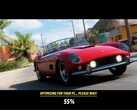 L'écran de chargement de Forza Horizon 6 avec la compilation des shaders en arrière-plan