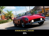 L'écran de chargement de Forza Horizon 6 avec la compilation des shaders en arrière-plan
