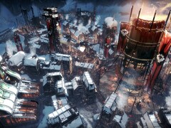 Une image représentant une ville dans Frostpunk.