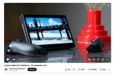 Nouvelle interface du lecteur vidéo YouTube (Image source : Kristen Spradlin / Notebookcheck)