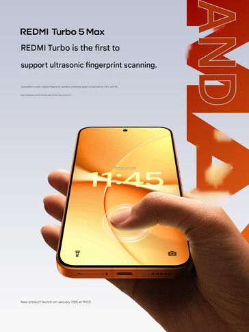 Le capteur d'empreintes digitales (Image source : Redmi - machine translated)