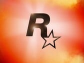 Logo de Rockstar Games sur fond orange et rouge (Source : Rockstar Games)