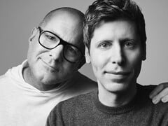 Sam Altman et Jony Ive développent ensemble un nouveau gadget d&#039;IA. (Source de l&#039;image : OpenAI)