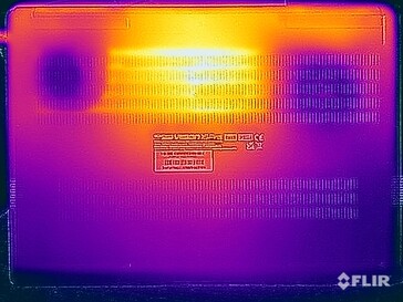 Températures de surface pendant l'essai de résistance (en bas)