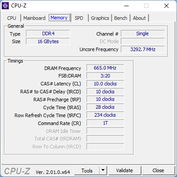 CPU-Z : Mémoire