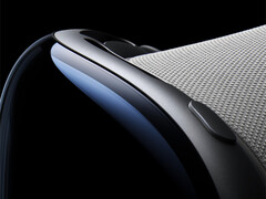 Le prochain Apple Vision Pro conservera le même design général que le modèle existant, ce dernier étant illustré. (Source de l&#039;image : Apple)