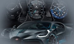 La smartwatch Bugatti Ceramique Edition One a été inspirée par les magnifiques voitures de sport du constructeur. (Image source : Bugatti/VIITA - édité)