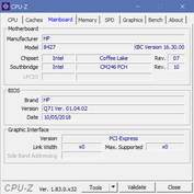 HP ZBook Studio G5 - CPU-Z : carte-mère.