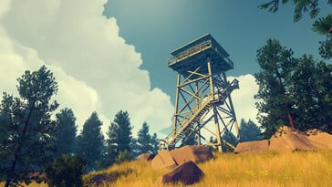 Image du jeu Firewatch montrant une tour de guet. (Source de l'image : Steam)