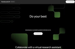 Page d'accueil de Google NotebookLM (Source : Own)